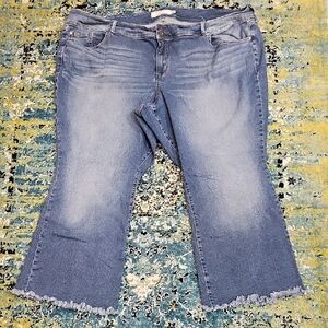 Torrid Size 30 Blue Flare Wide Leg Jeans